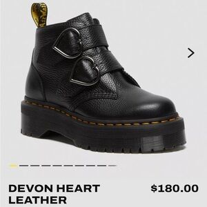 Dr. Martens Black Leather Platform Boots